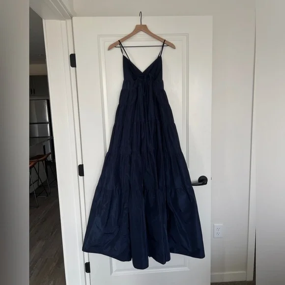 STAUD: Ripley Maxi Dress - Navy Blue XS - Picture 6 of 14